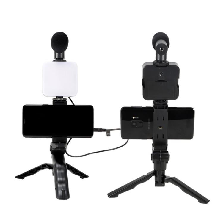 Kit streaming AY-49 con luce LED, treppiede e microfono per smartphone - immagine 2
