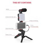 Kit streaming AY-49 con luce LED, treppiede e microfono per smartphone - immagine 7