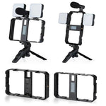 Supporto stabilizzatore smartphone AY-49B con luce LED e microfono - immagine 4