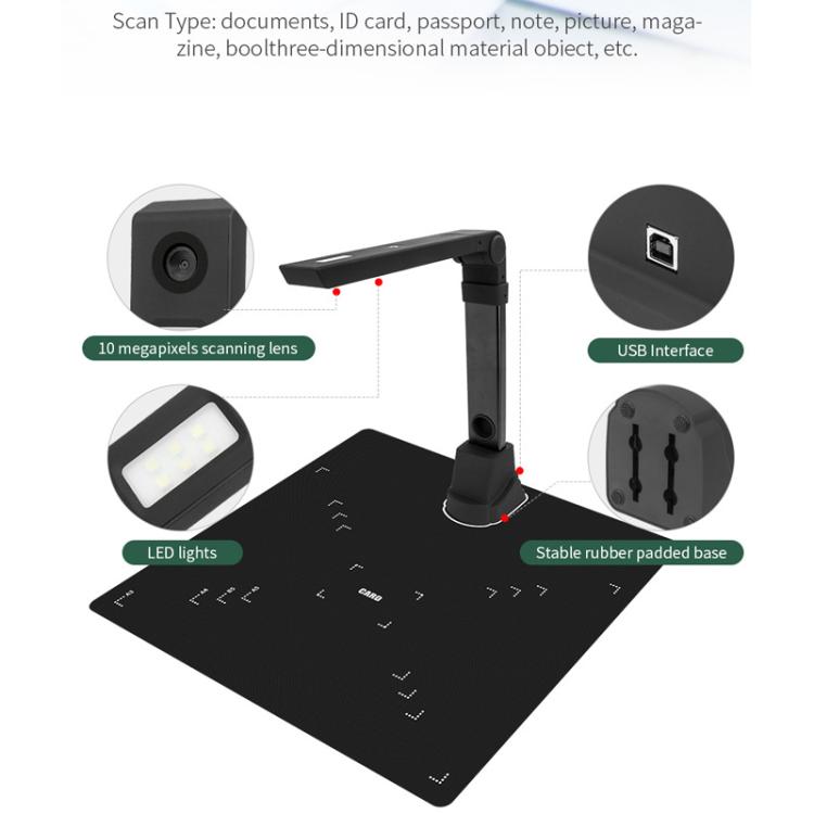 Scanner per documenti NETUM con messa a fuoco automatica da 12 MP per la scansione HD in formato A3/A4 di libri, foto e documenti per ufficio