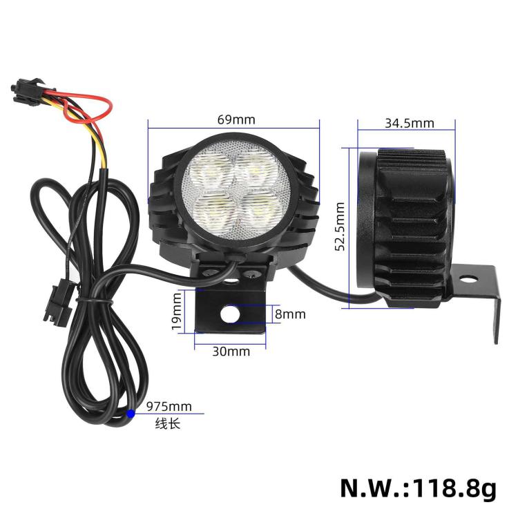 Faro LED anteriore con clacson per scooter Kugoo Kirin M4