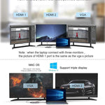 QGeeM Docking Station USB-C 9 in 1 con VGA e 2 HDMI