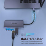 QGeeM Docking Station USB-C 9 in 1 con VGA e 2 HDMI