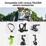 Supporto magnetico per cellulare TELESIN con adattatore a due griffe compatibile con tracolla, clip per zaino e supporto da collo., Phone Magnetic Stand
