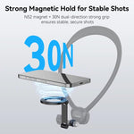 Supporto magnetico per cellulare TELESIN con adattatore a due griffe compatibile con tracolla, clip per zaino e supporto da collo., Phone Magnetic Stand