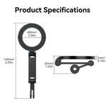 Supporto magnetico per cellulare TELESIN con adattatore a due griffe compatibile con tracolla, clip per zaino e supporto da collo., Phone Magnetic Stand