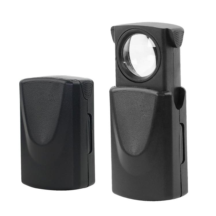 Specchio portagioie 30X con lente d'ingrandimento telescopica a cassetto e illuminazione a LED., 30X Telescopic With LED