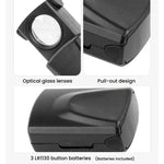 Specchio portagioie 30X con lente d'ingrandimento telescopica a cassetto e illuminazione a LED., 30X Telescopic With LED