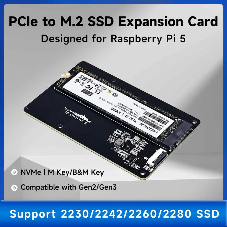 Scheda espansione PCIe a M.2 per Raspberry Pi 5 con SSD 256GB