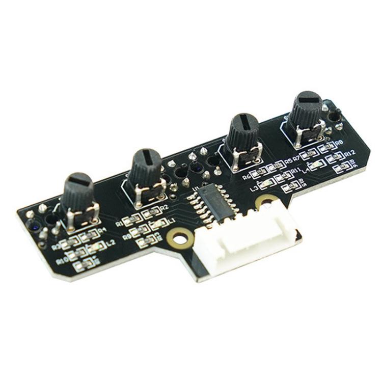 Modulo sensore di tracciamento a infrarossi a 4 canali Yahboom per robot intelligenti per auto, Module, Module+ 6Pin Cable, With 6Pin Cable+16mm Copper Column, With 6Pin Cable+23mm Copper Column, Module+DuPont Cable, With DuPont Cable+16mm Copper Colum...