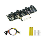 Modulo sensore di tracciamento a infrarossi a 4 canali Yahboom per robot intelligenti per auto, Module, Module+ 6Pin Cable, With 6Pin Cable+16mm Copper Column, With 6Pin Cable+23mm Copper Column, Module+DuPont Cable, With DuPont Cable+16mm Copper Colum...