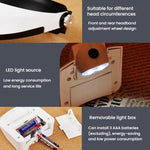 Lente d'ingrandimento frontale per anziani con doppia luce LED e lenti sostituibili, ideale per la riparazione di occhiali da presbiopia., 81001-G
