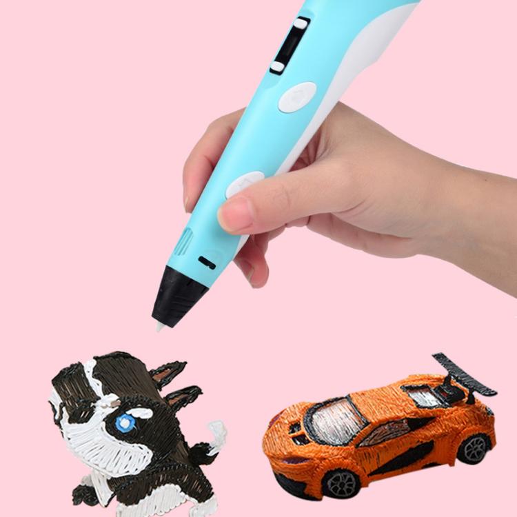 Kit di penna per stampa 3D portatile con filamento PLA in 20 colori, blocco da disegno, base, forbici, protezioni per le dita, libro d'arte e accessori., US Plug, UK Plug, EU Plug