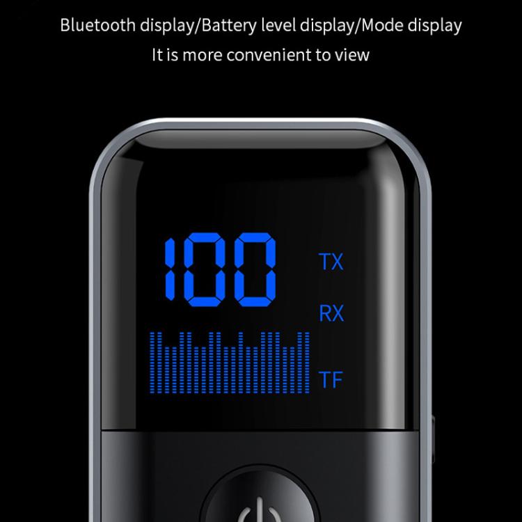 Adattatore AUX Bluetooth 5.4 2 in 1 con trasmettitore e ricevitore, slot scheda