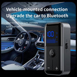 Adattatore AUX Bluetooth 5.4 2 in 1 con trasmettitore e ricevitore, slot scheda