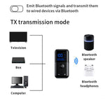 Adattatore AUX Bluetooth 5.4 2 in 1 con trasmettitore e ricevitore, slot scheda