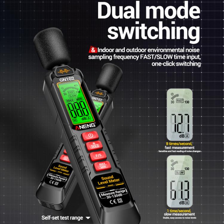 ANENG Misuratore di Decibel Livello Sonoro 30-130 dB