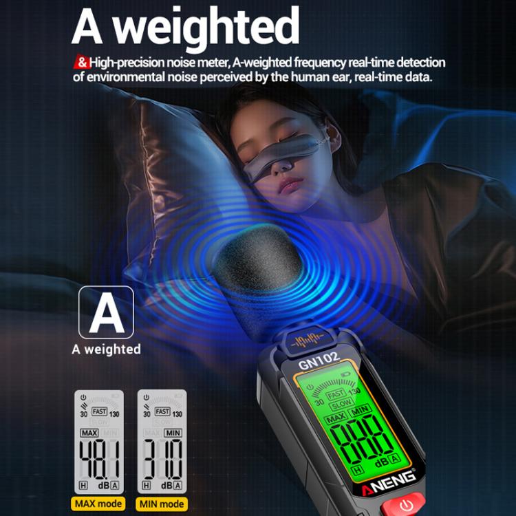 ANENG Misuratore di Decibel Livello Sonoro 30-130 dB