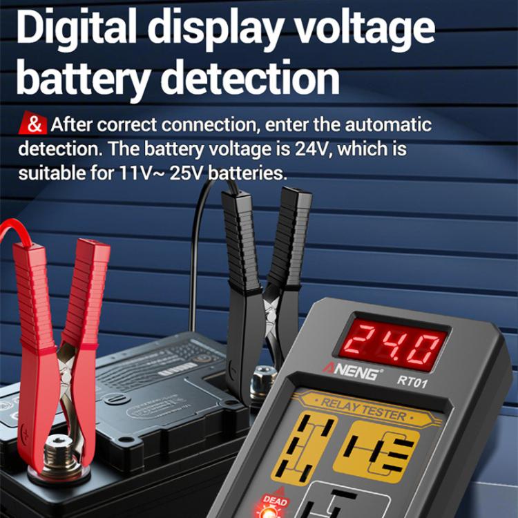 Tester digitale a 4 pin per relè batteria auto 12V/24V