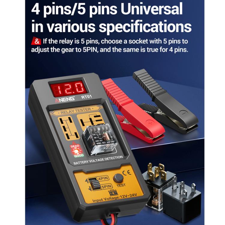 Tester digitale a 4 pin per relè batteria auto 12V/24V