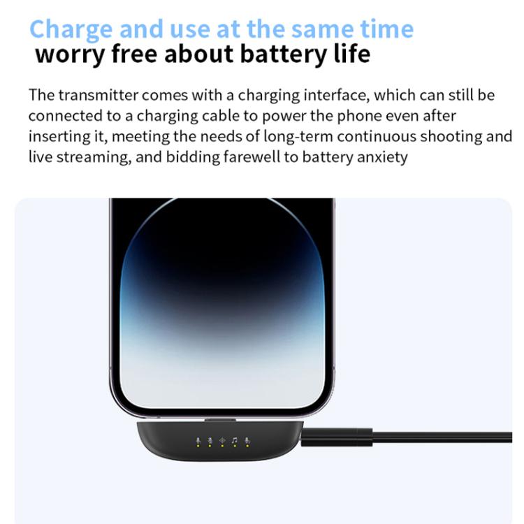 Microfono wireless a clip da colletto con cancellazione del rumore, da uno a due, con custodia di ricarica.