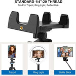 Supporto da viaggio multifunzionale per cellulare e tablet con clip girevole