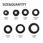 Set 260 guarnizioni O-ring in gomma nitrile per condotti