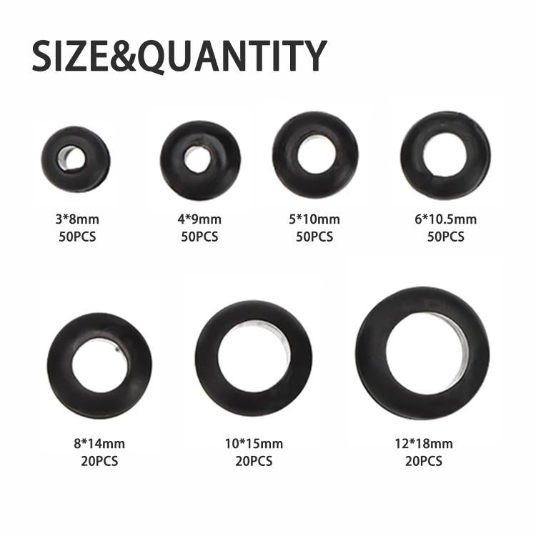 Set 260 guarnizioni O-ring in gomma nitrile per condotti