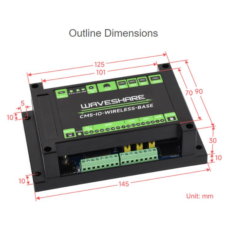 Modulo di espansione industriale Waveshare per Raspberry Pi CM5 - immagine 5