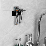 Supporto autoadesivo in acrilico per rasoi bagno