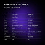Retroid Pocket Flip 2, console di gioco con processore SD865, Android 13, schermo AMOLED da 5,5 pollici, Wi-Fi e Bluetooth, lettore video.