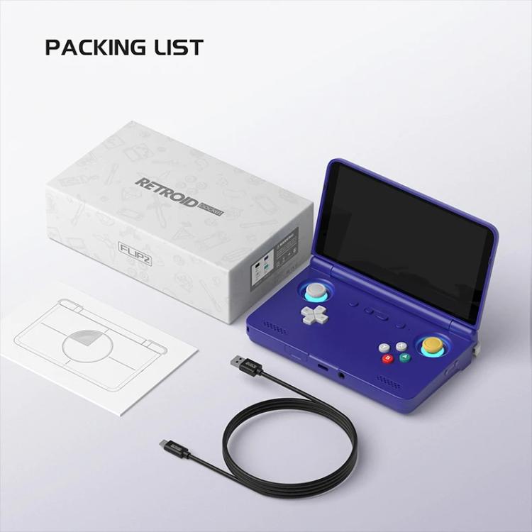 Retroid Pocket Flip 2, console di gioco con processore SD865, Android 13, schermo AMOLED da 5,5 pollici, Wi-Fi e Bluetooth, lettore video.