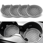 Set 4 sottobicchieri auto silicone antiscivolo con maniglia