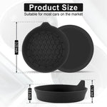 Set 4 sottobicchieri auto silicone antiscivolo con maniglia