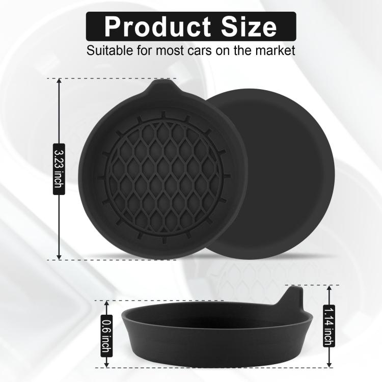 Set 4 sottobicchieri auto silicone antiscivolo con maniglia