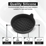 Set 4 sottobicchieri auto silicone antiscivolo con maniglia