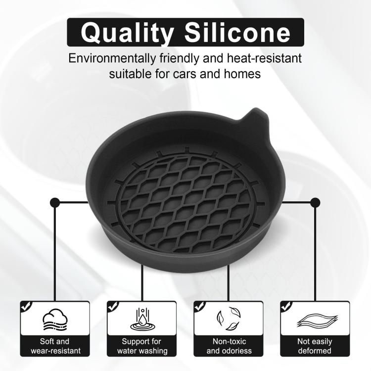Set 4 sottobicchieri auto silicone antiscivolo con maniglia