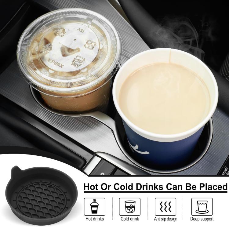 Set 4 sottobicchieri auto silicone antiscivolo con maniglia