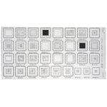 Kaisi 4 pezzi Stencil per pasta saldante Stencil universali per reballing BGA di telefoni cellulari 55 Rete in acciaio multiuso, A482+A467+A508