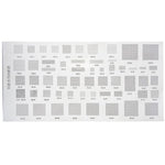 Kaisi 4 pezzi Stencil per pasta saldante Stencil universali per reballing BGA di telefoni cellulari 55 Rete in acciaio multiuso, A482+A467+A508