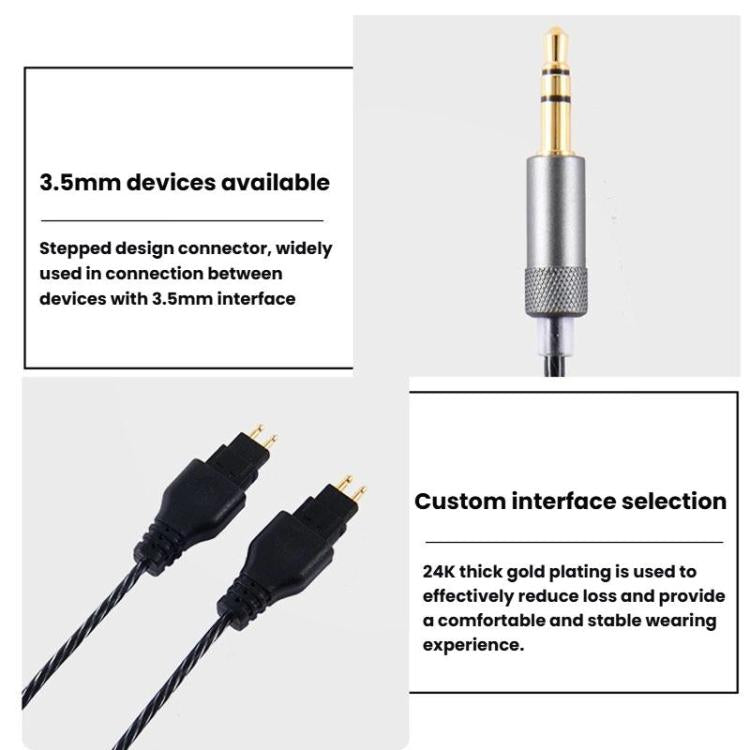 Cavo audio 3,5 mm per cuffie Sennheiser HD600 HD650 2m