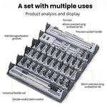 Set cacciaviti di precisione 128 in 1 con custodia arrotolabile - immagine 2
