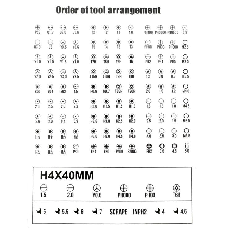 Set cacciaviti di precisione 128 in 1 con custodia arrotolabile - immagine 8