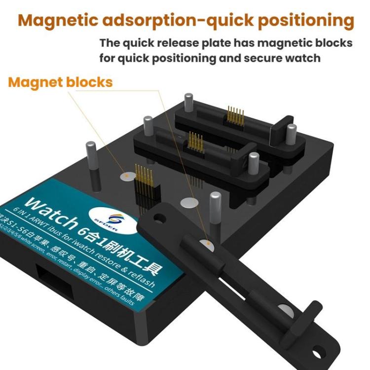SFDER 7 in 1 Supporto per test di flashing dell'orologio, per Apple Watch Serie 1 / 2 / 3 / 4 / 5 / 6