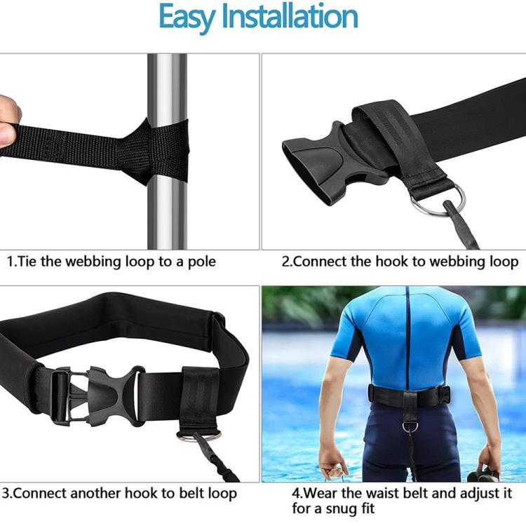 Set cintura e cordino elastico per allenamento nuoto