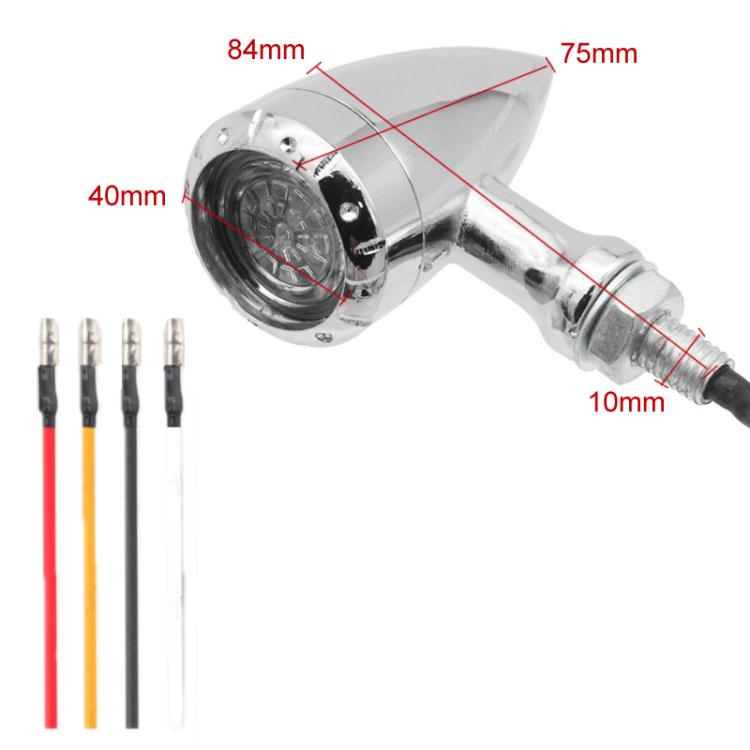Indicatori di direzione LED per moto con cablaggio 4 fili
