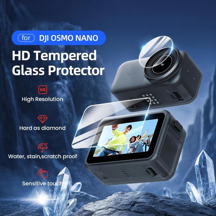 Pellicola in vetro temperato per schermo DJI Osmo Nano