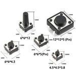 Set 125 pezzi interruttori micro tattile a pulsante