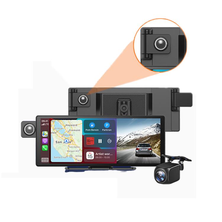 Dashcam doppia telecamera con CarPlay e controllo vocale