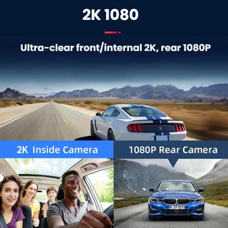 Dashcam doppia telecamera con CarPlay e controllo vocale